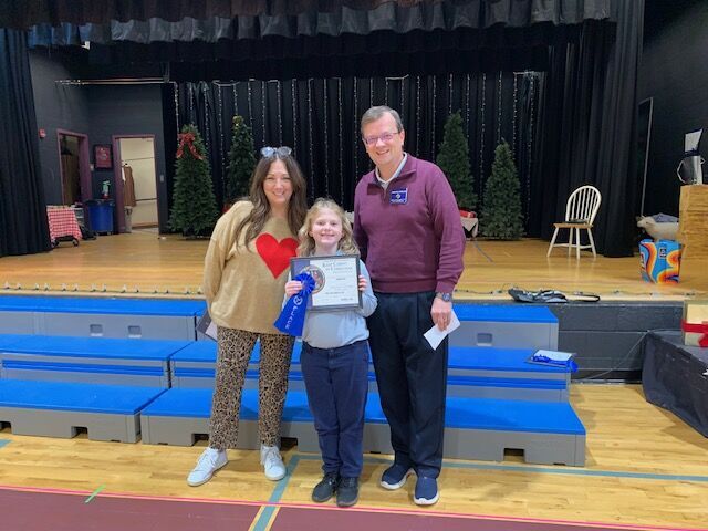 1st-2nd grade winner of "Keep Christ in Christmas"