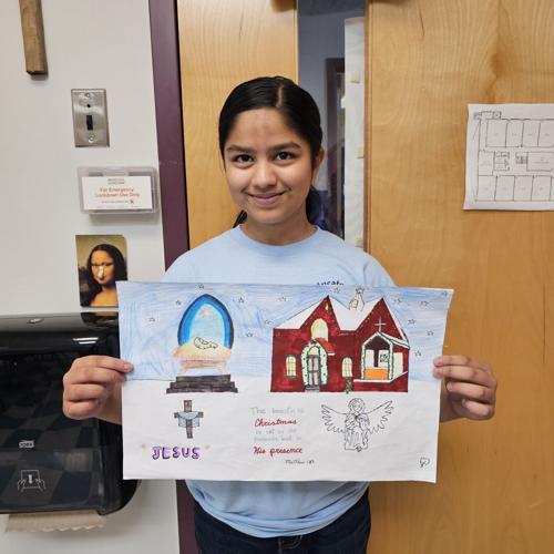 5th-6th grade winner of "Keep Christ in Christmas" contest